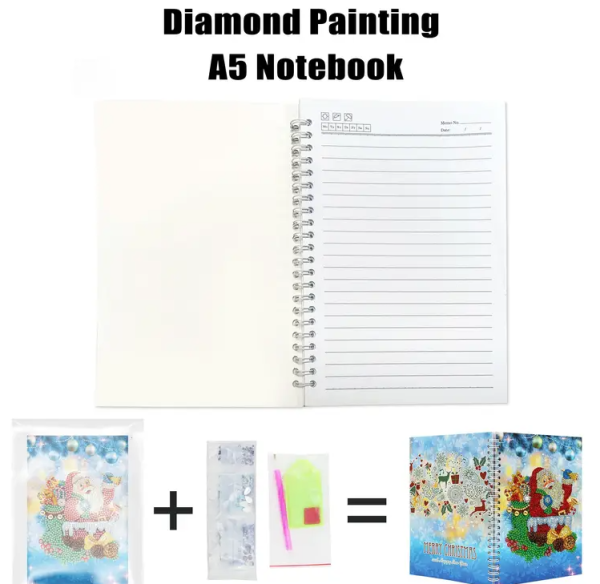 Diamond Painting 5D DIY Diamond Painting -Notizbuch -Weihnachtsmann
